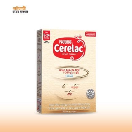নেসলে সেরেলাক অ্যাপল চেরি বেবি ফুড (৪০০ গ্রাম) (৮-২৪ মাস) । Nestle Cerelac Apple Cherry Baby Food
