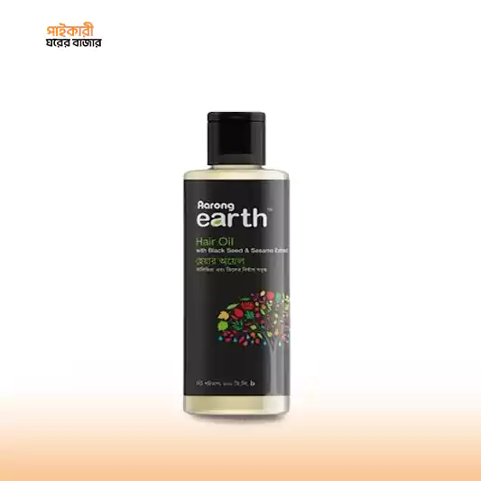 Aarong Earth Hair Oil With Black Seed & Sesame Extract (200ml) আড়ং আর্থ হেয়ার অয়েল উইথ ব্লাক সীড অ্যান্ড সিস্মি (২০০ মিলি) | Aarong Earth Hair Oil With Black Seed & Sesame Extract - Image 1