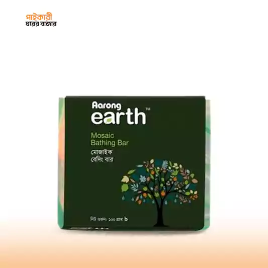 Aarong Earth Mosaic Bathing Bar Green (100gm) আড়ং আর্থ মোজাইক বাথিং বার গ্রিন (১০০ গ্রাম) | Aarong Earth Mosaic Bathing Bar Green - Image 1