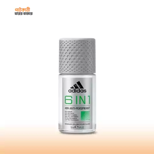 Adidas 6 in1 Antiperspirant Roll-On (50ml) g অ্যাডিডাস ৬ ইন১ অ্যান্টিপারস্পাইরেন্ট রোল-অন (৫০ মিলি) | Adidas 6 in1 Antiperspirant Roll-On (50ml) - Image 1