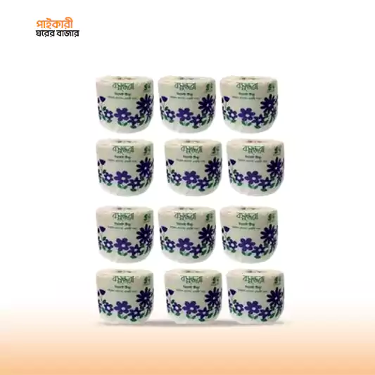 Bashundhara Toilet Tissue Regular White (12Rolls) বসুন্ধরা টয়লেট টিস্যু রেগুলার হইট (12 রোলস) | Bashundhara Toilet Tissue Regular White (12Rolls) - Image 1