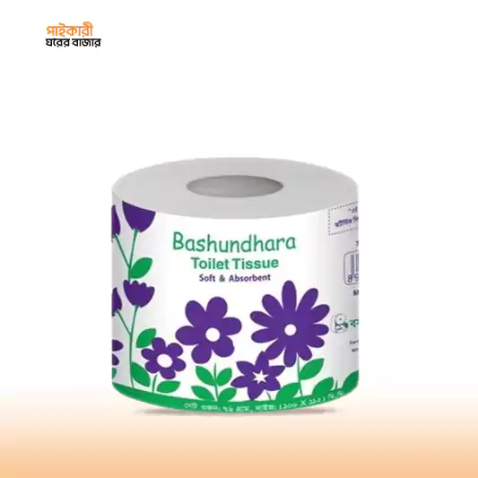 Bashundhara Toilet Tissue Regular White (1Rolls) বসুন্ধরা টয়লেট টিস্যু রেগুলার হইট (1 রোলস) | Bashundhara Toilet Tissue Regular White (1Rolls) - Image 1