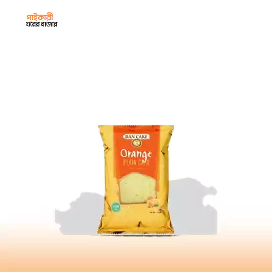 DAN CAKE Orange Plain Cake (Single Slice) (18gm) ড্যান কেক অরেঞ্জ প্লেইন কেক (১৮ গ্রাম) | DAN CAKE Orange Plain Cake (18gm) - Image 1