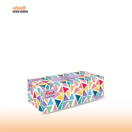 Fresh Facial White Tissue (100 Pcs x 2 Ply) ফ্রেশ ফেসিয়াল হোয়াইট টিস্যু (১০০ পিস x ২ প্লাই) | Fresh Facial White Tissue (100 Pcs x 2 Ply) - Image 1