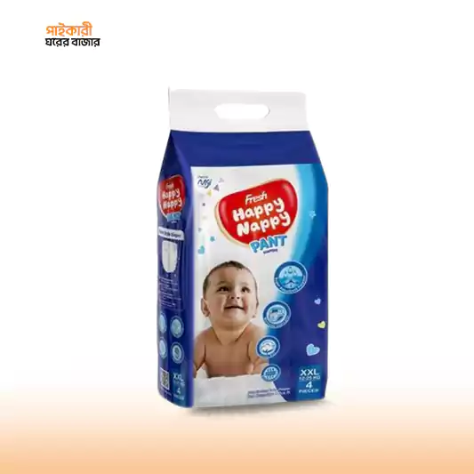 Fresh Happy Nappy Pant Diaper XXL (13-25kg) (4pcs) ফ্রেশ হ্যাপি ন্যাপি প্যান্ট ডায়াপার XXL (১৩-২৫ কেজি) (৪ পিস) | Fresh Happy Nappy Pant Diaper XXL - Image 1