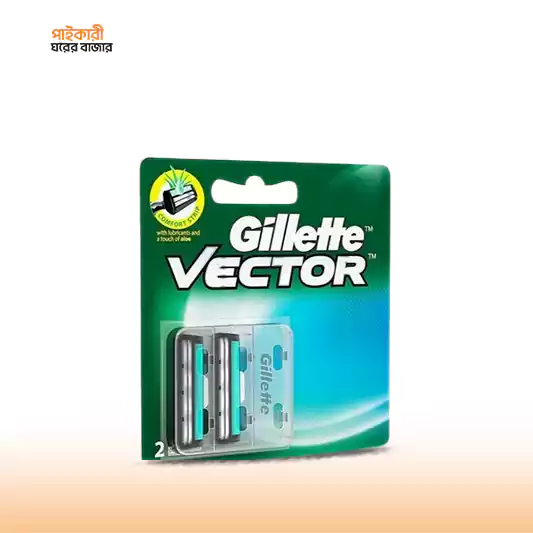 Gillette Vector plus Manual Shaving Razor Blades - 2 Cartridge