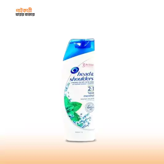 Head & Shoulders Cool Menthol 2 in 1 Anti-Dandruff Shampoo Conditioner (600ml) হেড অ্যান্ড শোল্ডার্স কুল মেন্থল ২ ইন ১ অ্যান্টি-ড্যান্ড্রাফ শ্যাম্পু কন্ডিশনার | Head & Shoulders Cool Menthol 2 in 1 Anti-Dandruff Shampoo - Image 1