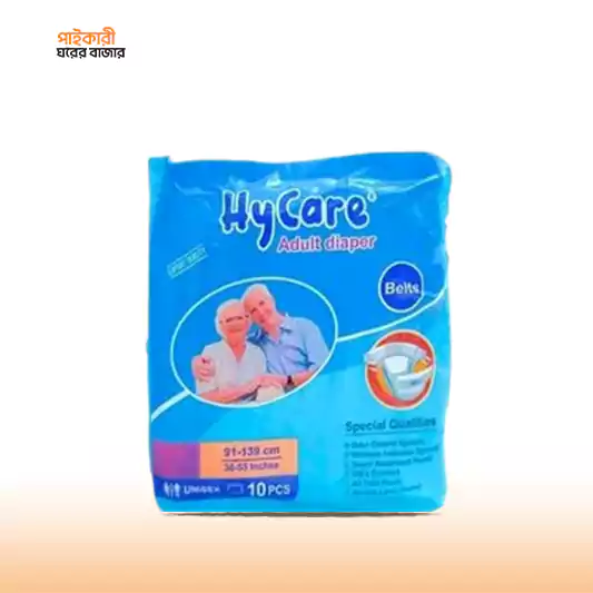 Hycare Adult Diaper Belt - M (10 pcs) হাইকেয়ার অ্যাডাল্ট ডায়াপার বেল্ট - এম (১০ পিস) | Hycare Adult Diaper Belt - M (10 pcs) - Image 1