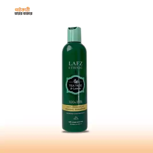 LAFZ Ethnic Tea Tree and Lemon Anti-Dandruff Herbal Shampoo (200ml) লাফজ এথনিক টি ট্রি এন্ড লেমন অ্যান্টি-ড্যান্ড্রাফ হারবাল শ্যাম্পু (২০০ মিলি) | LAFZ Ethnic Tea Tree and Lemon Anti-Dandruff Herbal Shampoo - Image 1