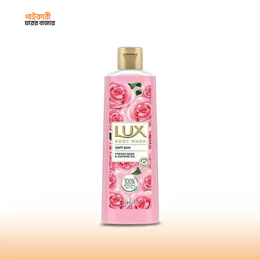 LUX Body Wash French Rose and Almond Oil (245ml) লাক্স বডি ওয়াশ ফ্রেঞ্চ রোজ অ্যান্ড আমন্ড অয়েল (২৪৫ মিলি) | LUX Body Wash French Rose and Almond Oil - Image 1