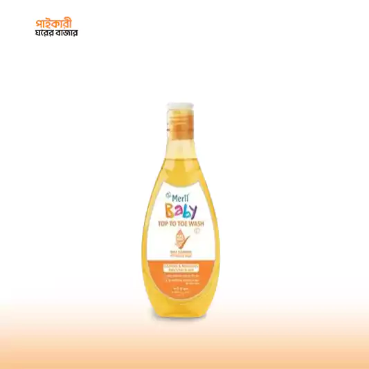 Meril Baby Top To Toe Wash (200ml) মেরিল বেবি টপ টু টো ওয়াশ (২০০ মিলি) | Meril Baby Top To Toe Wash - Image 1