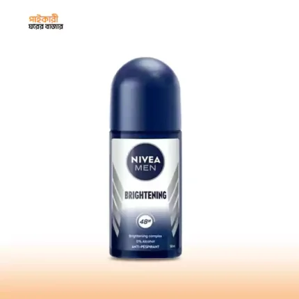 নিভিয়া মেন রোল অন ব্রাইটনিং (৫০ মিলি) | NIVEA MEN Roll On Brightening (50ml)