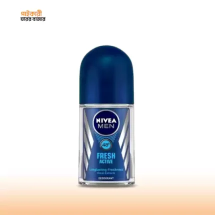 নিভিয়া মেন রোল অন ফ্রেশ অ্যাক্টিভ (৫০ মিলি) | Nivea Men Roll On Fresh Active (50ml)