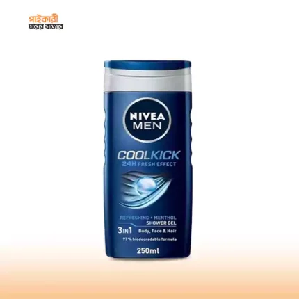নিভিয়া মেন শাওয়ার জেল কুল কিক (২৫০ মিলি) | Nivea Men Shower Gel Cool Kick (250ml)