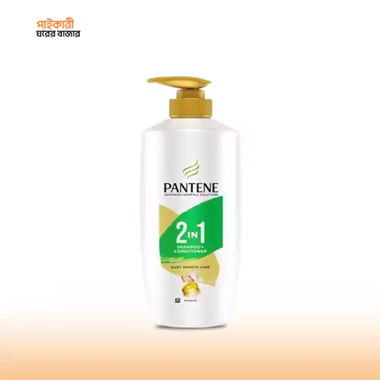 Pantene 2 in 1 Silky Smooth Care Shampoo + Conditioner (650ml) প্যানটিন ২ ইন ১ সিল্কি স্মুথ কেয়ার শ্যাম্পু + কন্ডিশনার (৬৫০ মিলি) | Pantene 2 in 1 Silky Smooth Care Shampoo + Conditioner - Image 1