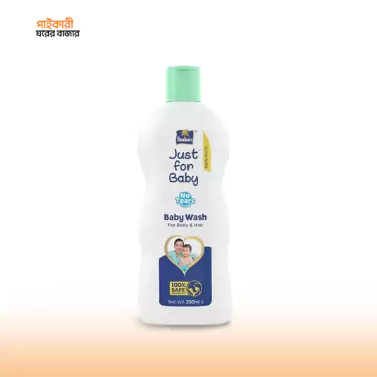 Parachute Just For Baby – Baby wash (200ml) প্যারাসুট জাস্ট ফর বেবি – বেবি ওয়াশ | Parachute Just For Baby – Baby wash - Image 1