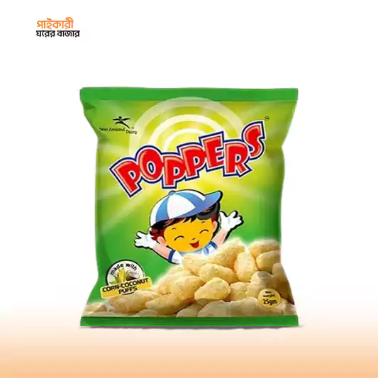 Poppers Corn Coconut Chips (25gm) পপারস কর্ন ককনাট চিপস (২৫ গ্রাম) | Poppers Corn Coconut Chips (25gm) - Image 1