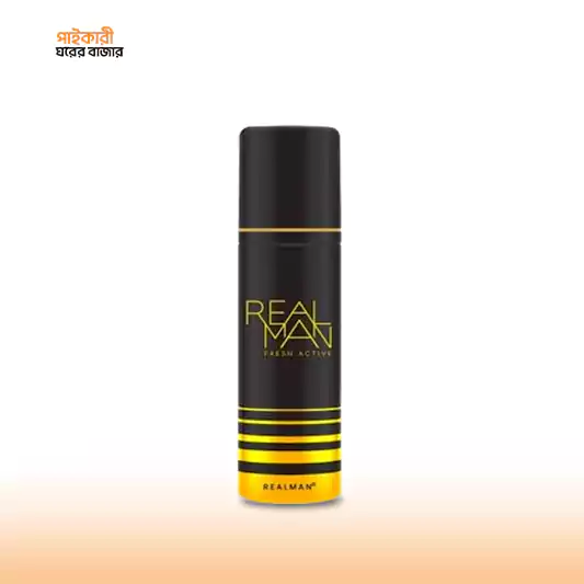 Realman Body Spray Fresh Active (150ml) রিয়েলম্যান বডি স্প্রে ফ্রেশ অ্যাক্টিভ (১৫০ মিলি) | Realman Body Spray Fresh Active (150ml) - Image 1