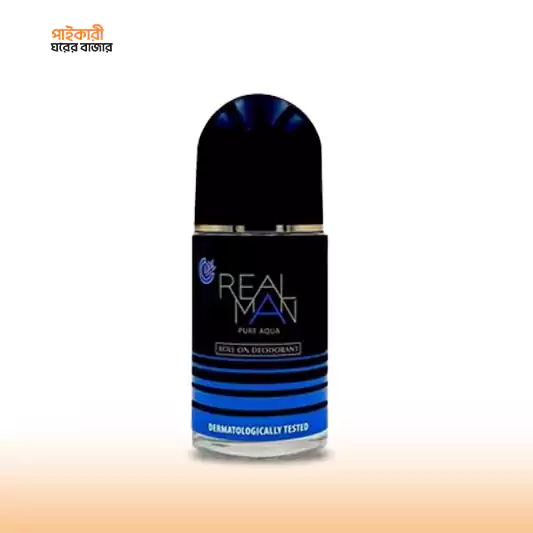 Realman Roll On Pure Aqua (50ml) রিয়েলম্যান রোল অন পিওর অ্যাকোয়া (৫০ মিলি) | Realman Roll On Pure Aqua (50ml) - Image 1