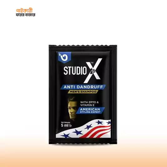 Studio X Anti Dandruff Shampoo for Men (5ml×12pcs) স্টুডিও এক্স অ্যান্টি ড্যানড্রাফ শ্যাম্পু ফর মেন (৫ মিলি × ১২ পিস) | Studio X Anti Dandruff Shampoo for Men - Image 1