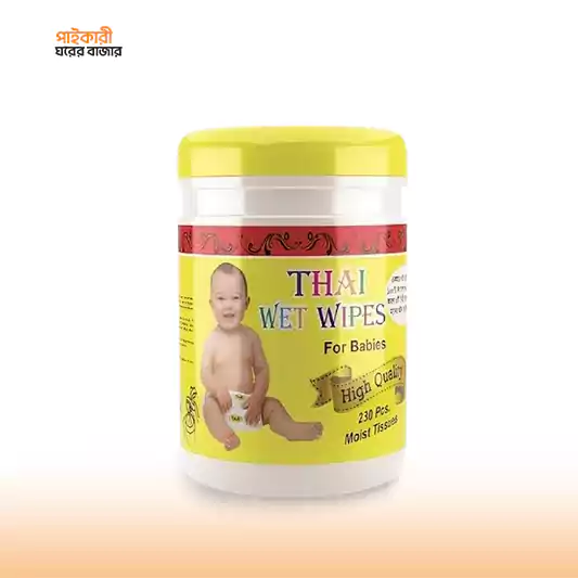 Thai Wet Wipes for Baby (230 pcs) থাই ওয়েট ওয়াইপস ফর বেবি | Thai Wet Wipes for Baby - Image 1