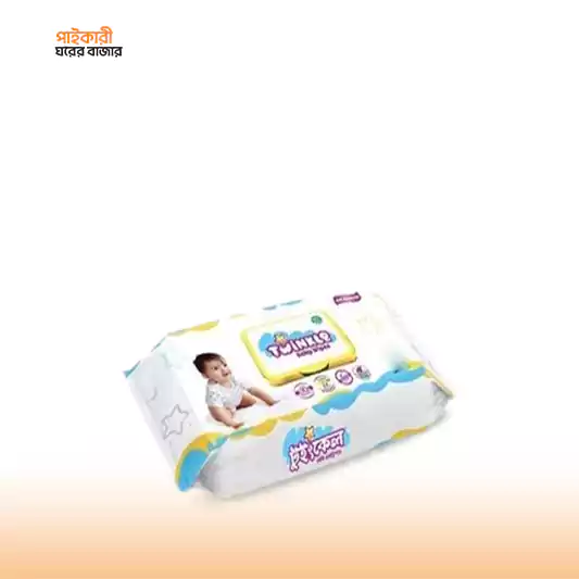 Twinkle Baby Wipes Pouch (120pcs) টুইঙ্কল বেবি ওয়াইপস পাউচ (১২০পিস) | Twinkle Baby Wipes Pouch - Image 1