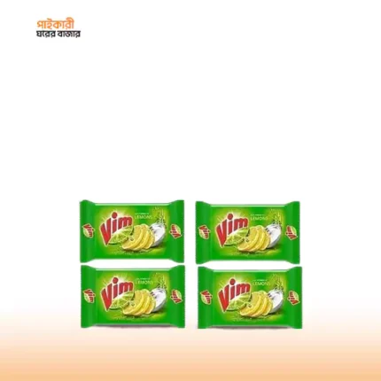 ভিম ডিশওয়াশিং বার ১০০ গ্রাম (৪টির বান্ডিল) | Vim Dishwashing Bar 100gm