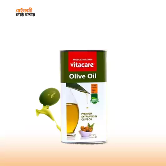 Vitacare Olive Oil (Can) Extra Vargin (500ml) ভিটাকেয়ার অলিভ অয়েল (ক্যান) এক্সট্রা ভার্জিন | Vitacare Olive Oil (Can) Extra Vargin - Image 1