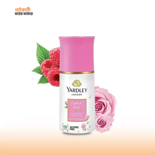 Yardley London Deodorant Roll On English Rose for Women (50ml) ইয়ার্ডলি লন্ডন ডিওডোরেন্ট রোল অন ইংলিশ রোজ ফর ওমেন (৫০ মিলি) | Yardley London Deodorant Roll On English - Image 1