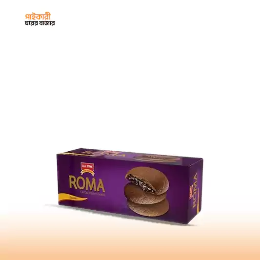 All Time ROMA Chocolate Fill Cookies (10 gm x 6Pcs) অল টাইম রোমা চকোলেট ফিল কুকিজ (১০ গ্রাম x ৬ পিস) | All Time ROMA Chocolate Fill Cookies - Image 1