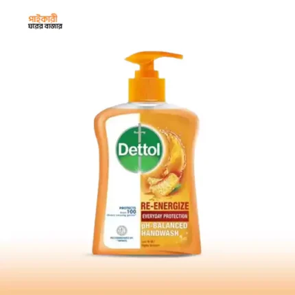 ডেটল রি-এনার্জাইজ হ্যান্ডওয়াশ লিকুইড পাম্প (২০০ মিলি) | Dettol Re-Energize Handwash Liquid Pump (200ml)