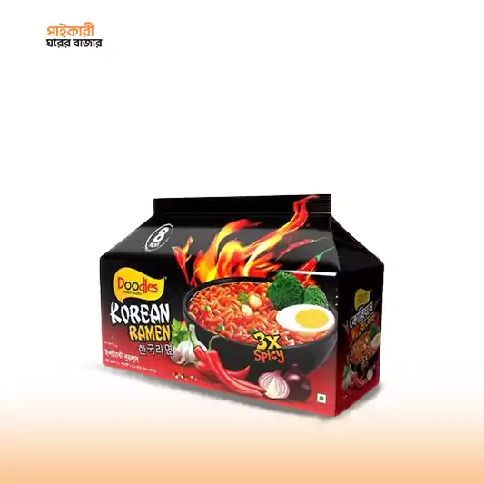 Doodles Korean Ramen (8 pack 496 gm) ডুডলস কোরিয়ান রামেন (৮ প্যাক ৪৯৬ গ্রাম) | Doodles Korean Ramen (8 pack 496 gm) - Image 1