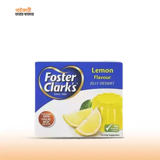 Foster Clark's Gelatin Jelly Dessert Lemon Flavour (80gm) ফস্টার ক্লার্কের জেলটিন জেলি ডেজার্ট লেমন ফ্লেভার (৮০ গ্রাম) | Foster Clark's Gelatin Jelly Dessert Lemon Flavour (80gm) - Image 1