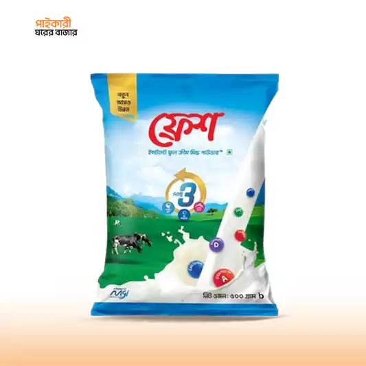 Fresh Full Cream Powder Milk (500gm) ফ্রেশ ফুল ক্রিম পাউডার মিল্ক | Fresh Full Cream Powder Milk - Image 1