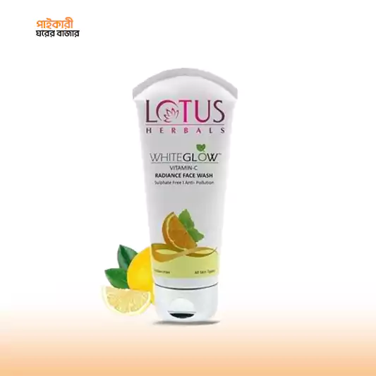 Lotus Herbals Whiteglow Vitamin-C Radiance Face Wash (100gm) লোটাস হার্বালস হোয়াইটগ্লো ভিটামিন-সি রেডিয়েন্স ফেস ওয়াশ (১০০ গ্রাম) | Lotus Herbals Whiteglow Vitamin-C Radiance Face Wash (100gm) - Image 1