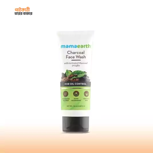 Mamaearth Charcoal Facewash For Oil Control (100ml) মামাআর্থ চারকল ফেসওয়াশ ফর ওলি কন্টল (১০০মিলি) | Mamaearth Charcoal Facewash For Oil Control (100ml) - Image 1