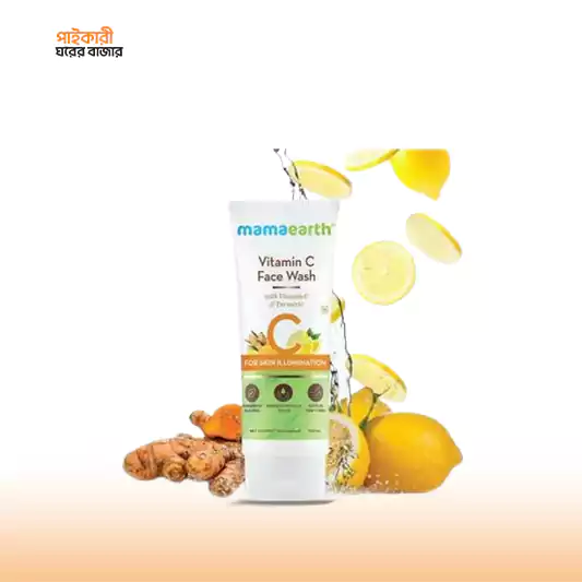 Mamaearth Vitamin C Face Wash With Vitamin C And Turmeric For Skin Illumination(100ml) মামাআর্থ ভিটামিন সি ফোমিং ফেস ওয়াশ টারমেরিক ফর ইস্কিন এলোমিটাসন (১৫০ মিলি) | Mamarth vitamin C foming facewash tarmirek for skin - Image 1