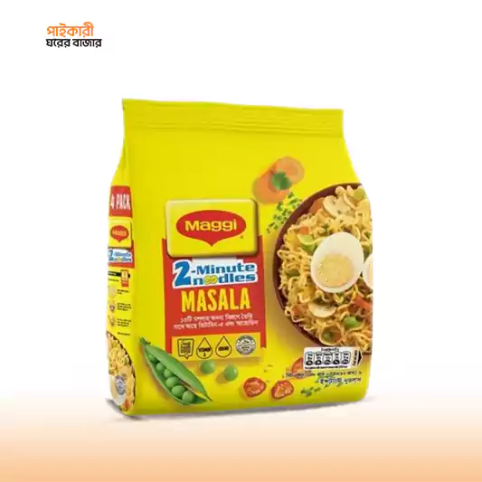 Nestle Maggi 2-Minute Masala Instant Noodles (4pack) নেসলে ম্যাগি ২ মিনিট মাসালা ইনস্ট্যান্ট নুডলস | Nestle Maggi 2-Minute Masala Instant Noodles - Image 1