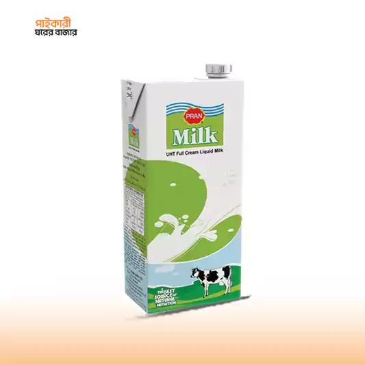 PRAN Liquid UHT Full cream Milk (1000ml) প্রাণ লিকুইড ইউএইচটি ফুল ক্রিম মিল্ক | PRAN Liquid UHT Full Cream Milk - Image 1