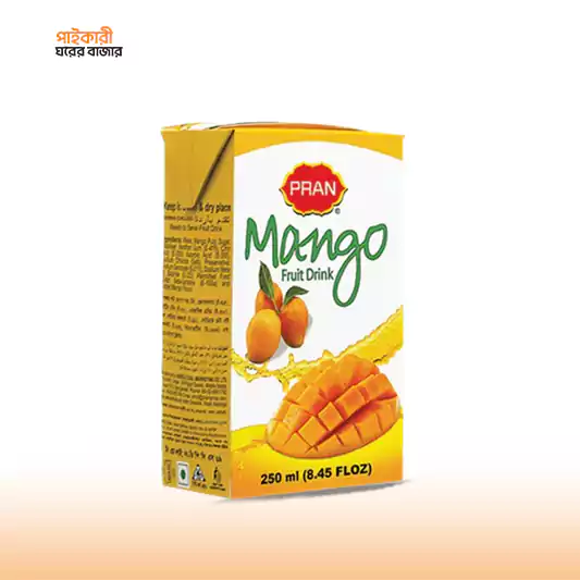 PRAN Mango Fruit Drink (250ml) প্রাণ মাঙ্গও ফ্রুট ড্রিঙ্ক (২৫০ মিলি) | PRAN Mango Fruit Drink (250ml) - Image 1