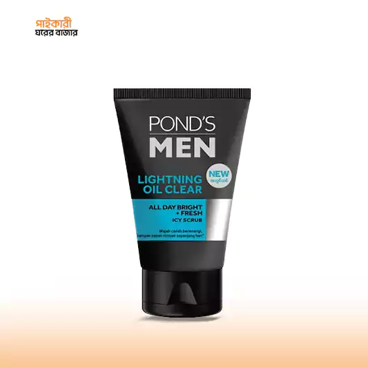 Pond’s Men Facewash Lightning Oil Clear Icy Scrub (50gm) পন্ডস মেন ফেসওয়াশ লাইটনিং অয়েল ক্লিয়ার আইসি স্ক্রাব (৫০ গ্রাম) | Pond’s Men Facewash Lightning Oil Clear Icy Scrub (50gm) - Image 1