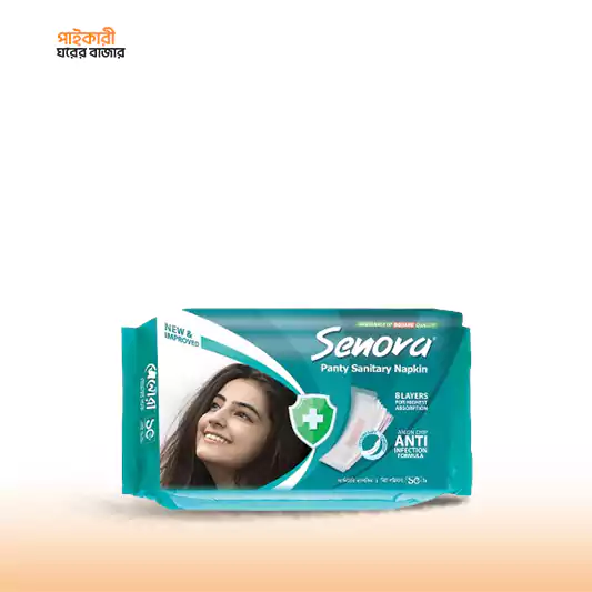 Senora Panty Sanitary Napkin (10 Pads) সেনোরা প্যান্টি স্যানিটারি ন্যাপকিন | Senora Panty Sanitary Napkin - Image 1
