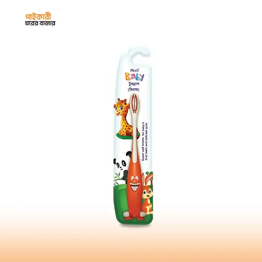 Meril Baby Tooth Brush - Giraffe মেরিল বেবি টুথ ব্রাশ - জিরাফ | Meril Baby Tooth Brush - Giraffe - Image 1
