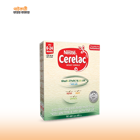 Nestle Cerelac Wheat And 3 Fruits Baby Food (400gm) (6-24M) নেসলে সেরেলাক গম এবং ৩টি ফল । Nestle Cerelac Wheat And 3 Fruits Baby Food - Image 1