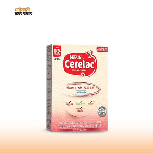 Nestle Cerelac wheat and 4 fruits (400g) (10-24M) নেসলে সেরেলাক গম এবং ৪টি ফল (৪০০ গ্রাম) (১০-২৪ মাস)|Nestle Cerelac wheat and 4 fruits - Image 1
