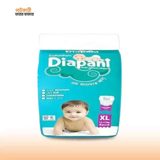Diapant Pant Baby Diaper XL (12-17kg) (4pcs)