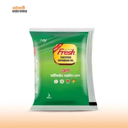 ফ্রেশ সয়াবিন অয়েল পলি (১ লিটার) | Fresh Soyabean Oil Poly (1 Ltr)