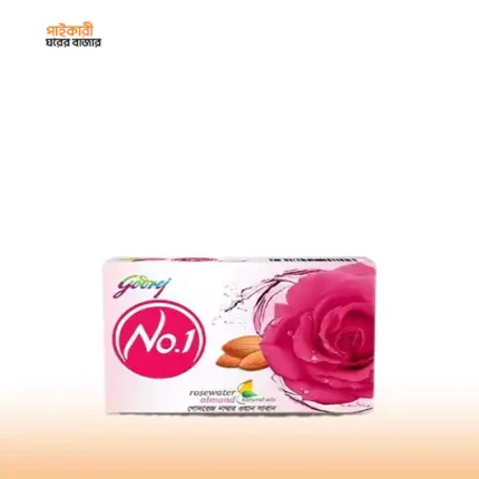 গোদরেজ নং ১ রোজওয়াটার এলমন্ড সোপ (৭৫ গ্রাম) | Godrej No 1 Rosewater Almond Soap (75gm)