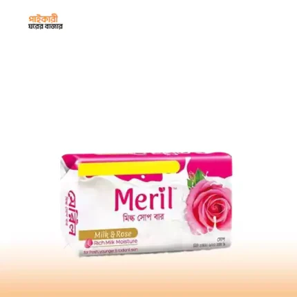 মেরিল মিল্ক অ্যান্ড রোজ সোপ বার (১০০ গ্রাম) | Meril Milk & Rose Soap Bar (100gm)