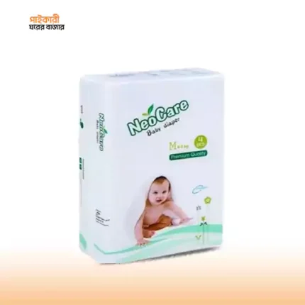 নিওকেয়ার বেল্ট সিস্টেম বেবি ডায়াপার এম (৪-৯ কেজি) (৫০ পিস) | Neocare Belt System Baby Diaper M